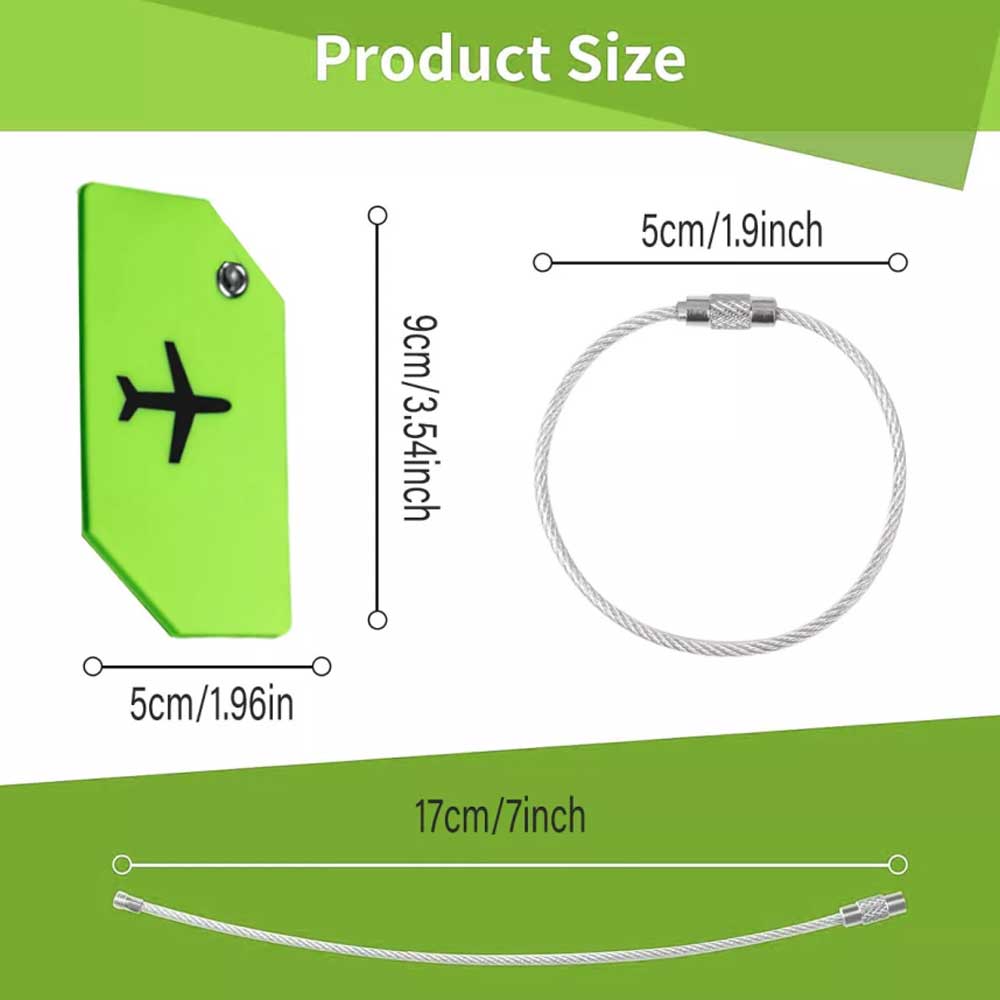 5pcs Luggage Tag Silicone Travel Baggage Suitcase Identity Address Name Label