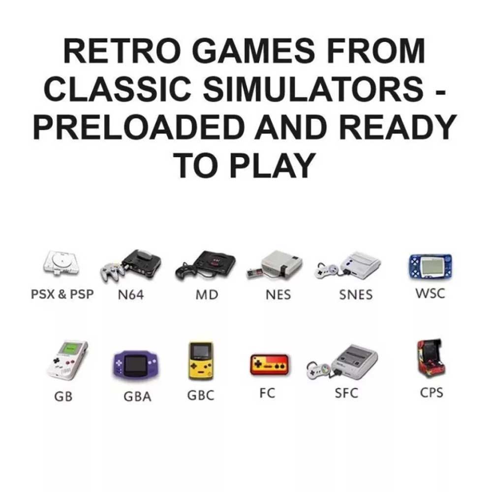 40000+ 4K HDMI 128GB Retro Game Stick Console 2X Wireless Controller TV Video Games