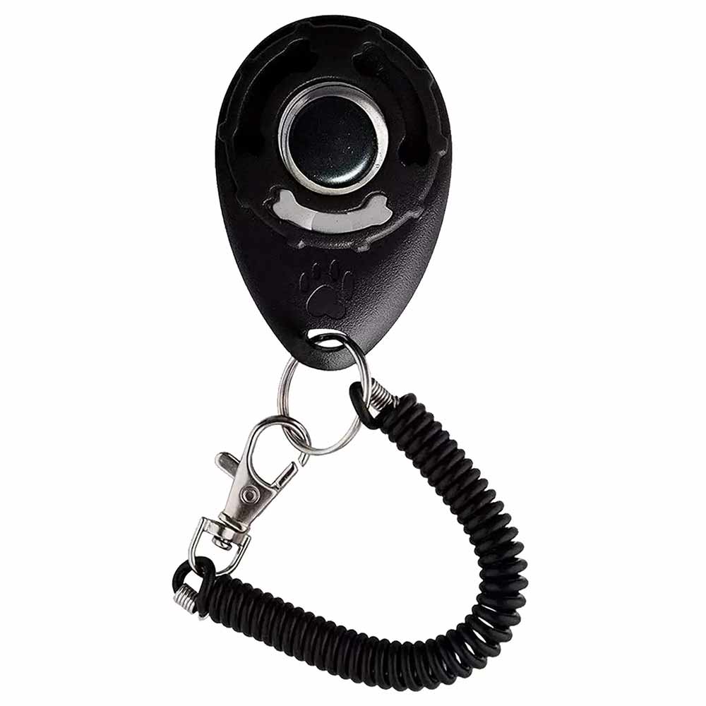 2PCS DOG PUPPY SCHOOL CLICKER Professional TRAINING AID Black Pet Trainer