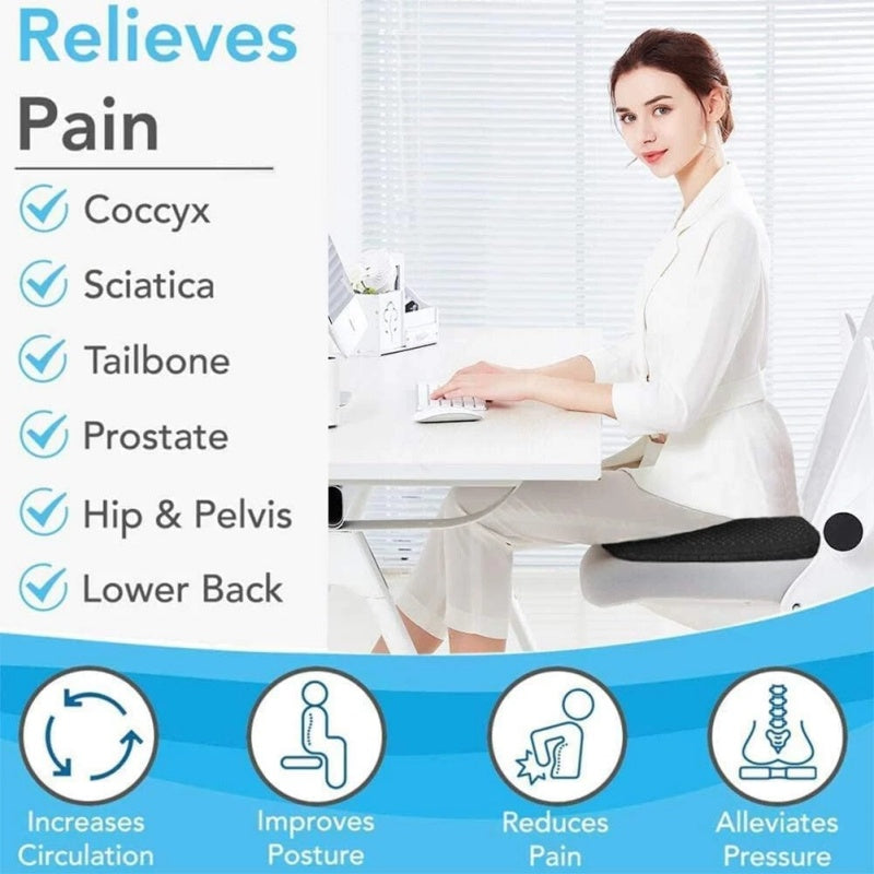 Orthopaedic Gel Seat Cushion Extra thicken For Long Sitting Office Car Chair