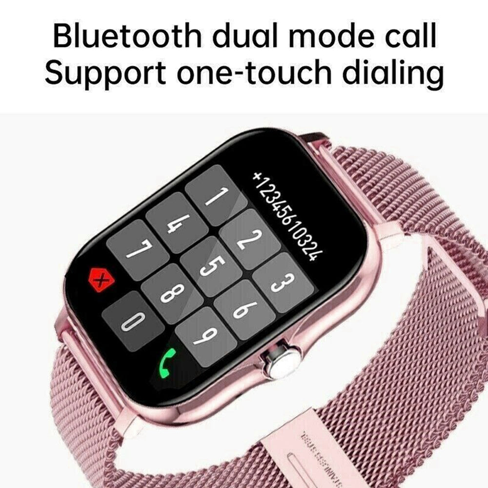 Smart Watch Women Men Heart Rate For iPhone Android Bluetooth-Pink