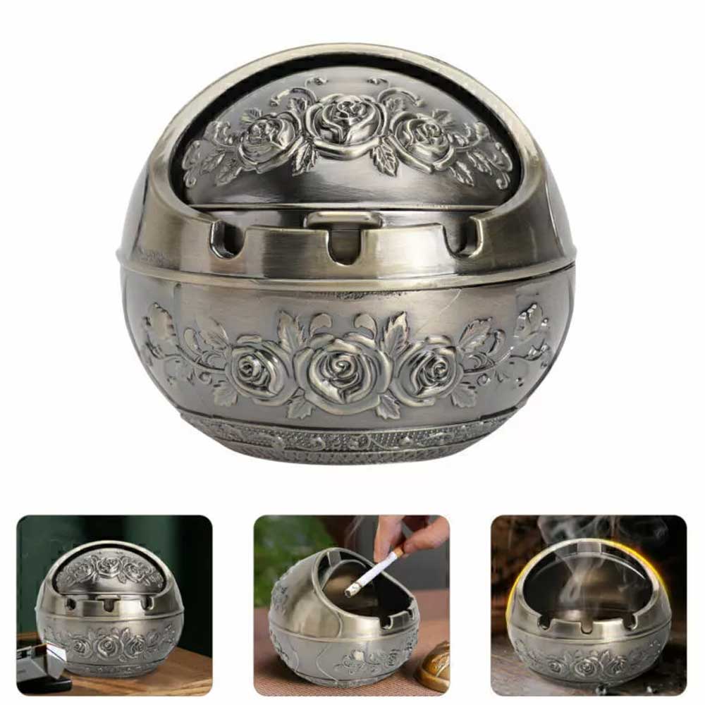 Cigarette smoking for ashtray holder with decorative lid ashtray 8CM