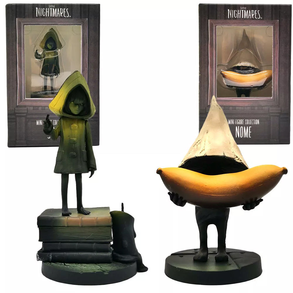 Little Nightmares Six & Nomes PVC Figure Set –Style Yellow Raincoat Model, Collector Display Statue