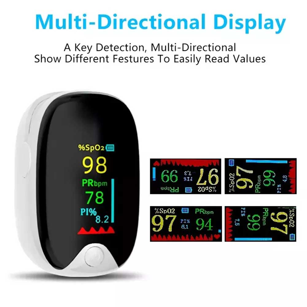 Professional Finger Pulse Oximeter Blood Oxygen Saturation Heart Rate Monitor