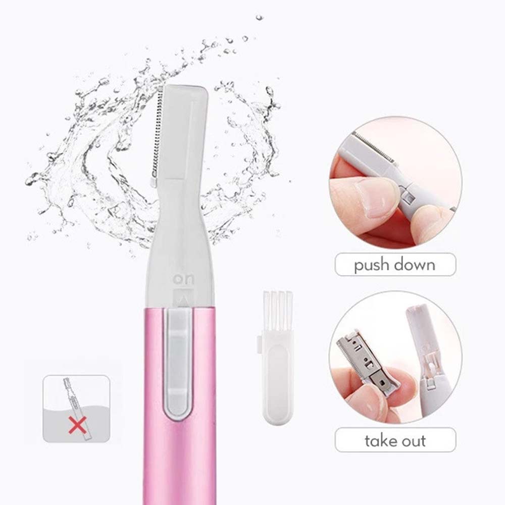 Electric Eyebrow Trimmer & Facial Hair Remover - Portable Shaver for Women