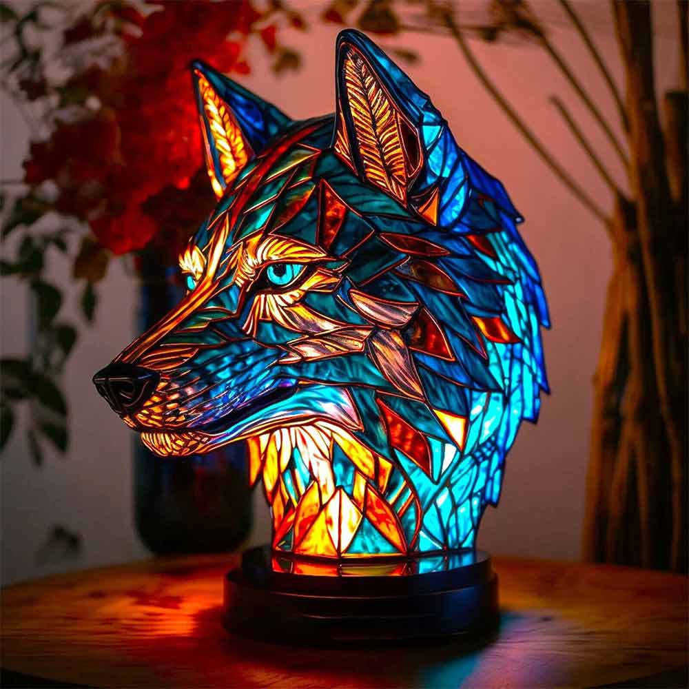 Colorful Dinosaur/Owl/Turtle/Mermaid/Unicorn/Wolf Animal Table Lamp Night Light