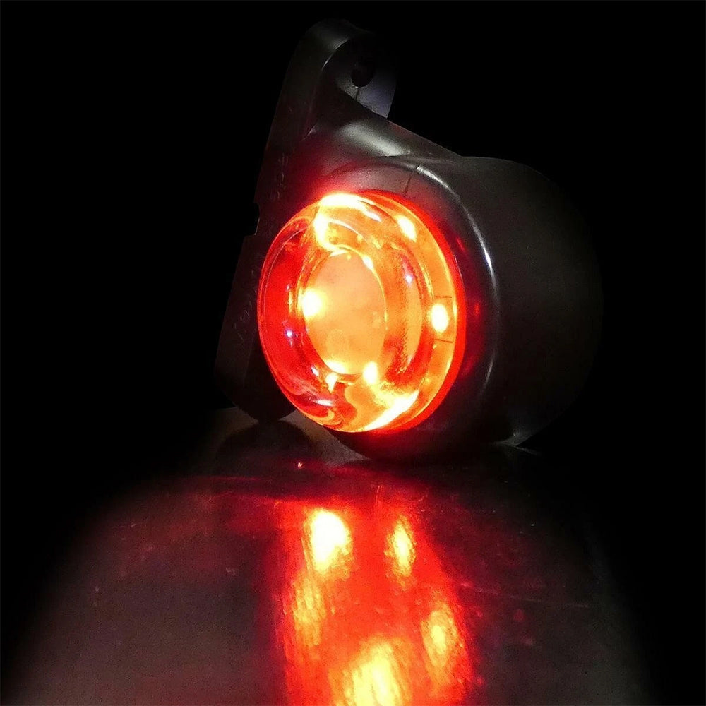 2x Mini Dual Side Rubber Led Marker Lights Trailer Truck Lorry Camper Outline 12-24v