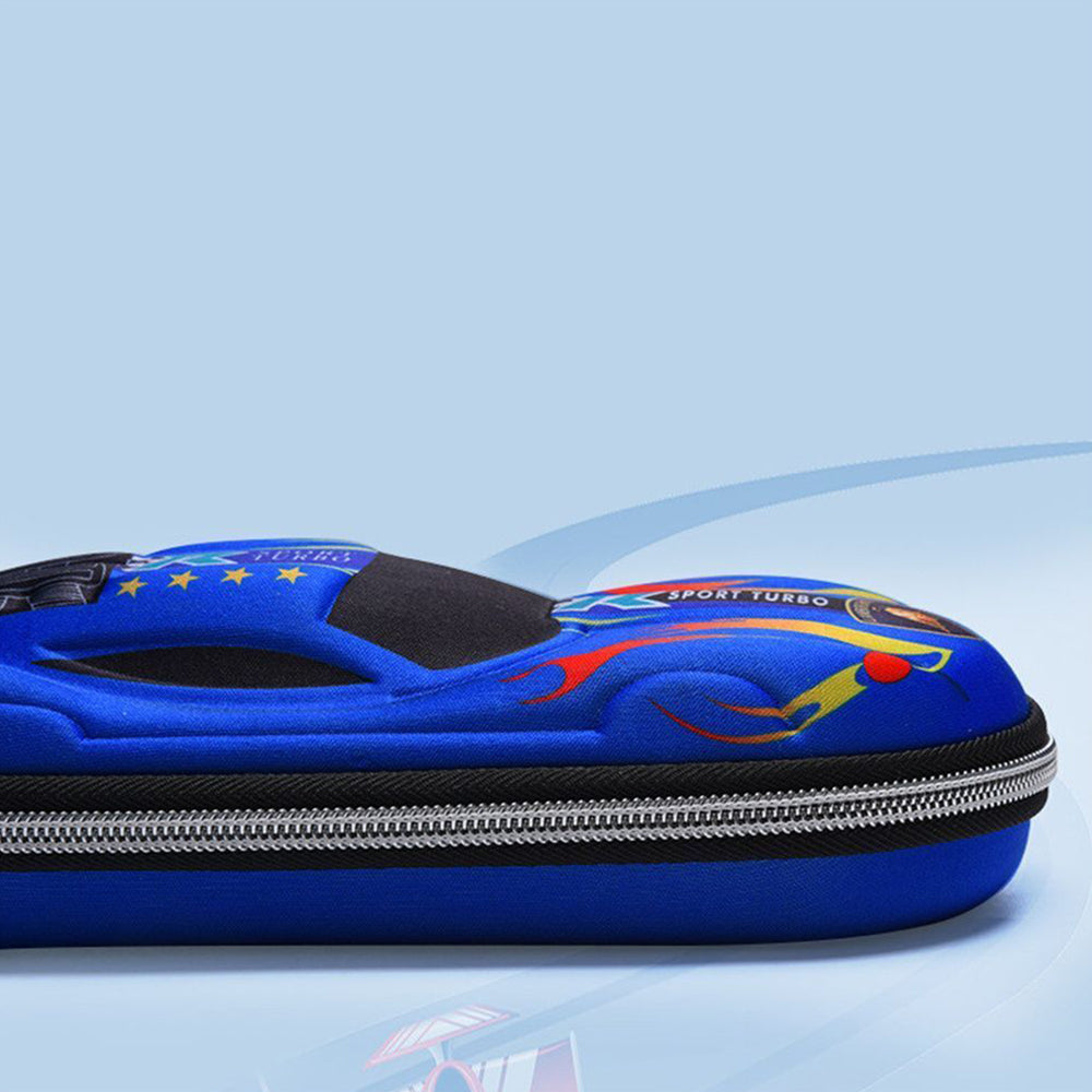 Cartoon Racing Car Pencil Box Holder with Hidden Storage Pockets Gift