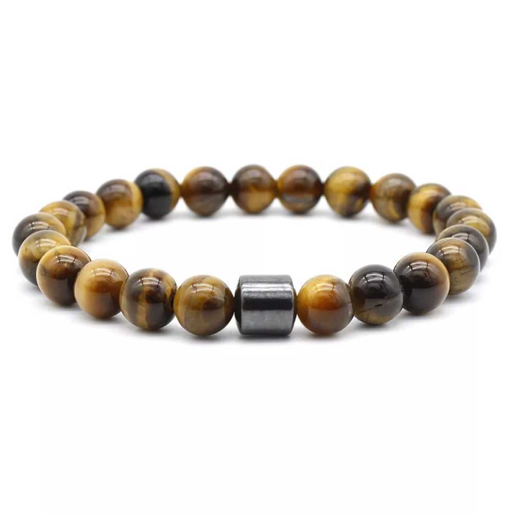 8mm Magnetic Anti-Smoking Bracelet – Natural Stone Cessation Aid for Positive Energy & Craving Relief