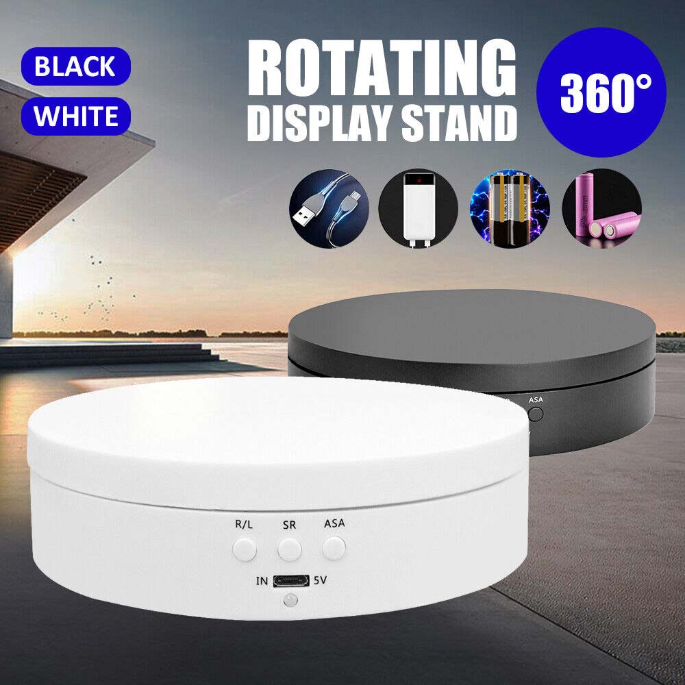 360°Rotating Electric Turntable Display Stand Jewelry Photography Show Holder