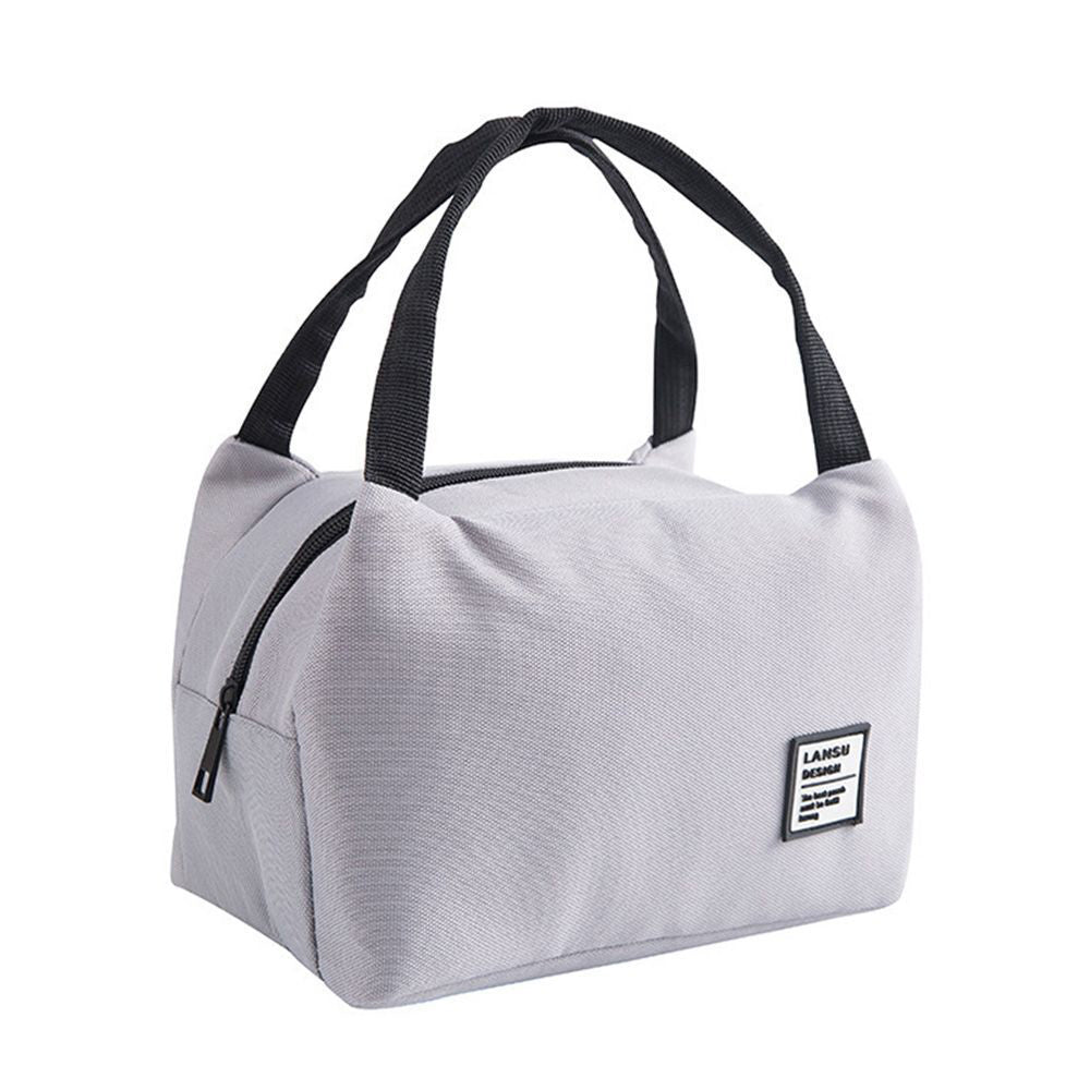 Oxford Cloth Zipper Handbags Food Storage Lunch Box Picnic Pouch Lunch Bag