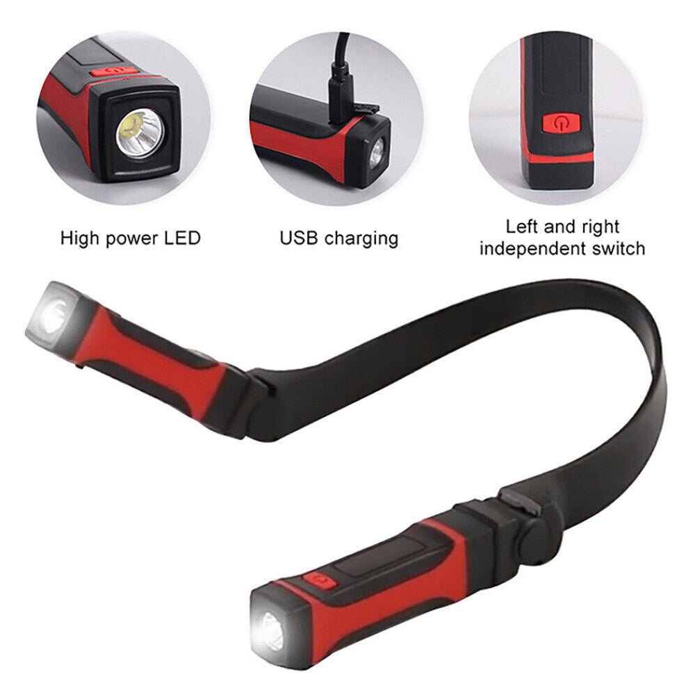 LED Neck Hanging Reading Light Flexible Hug Light Portable Hands-Free Torch Lamp