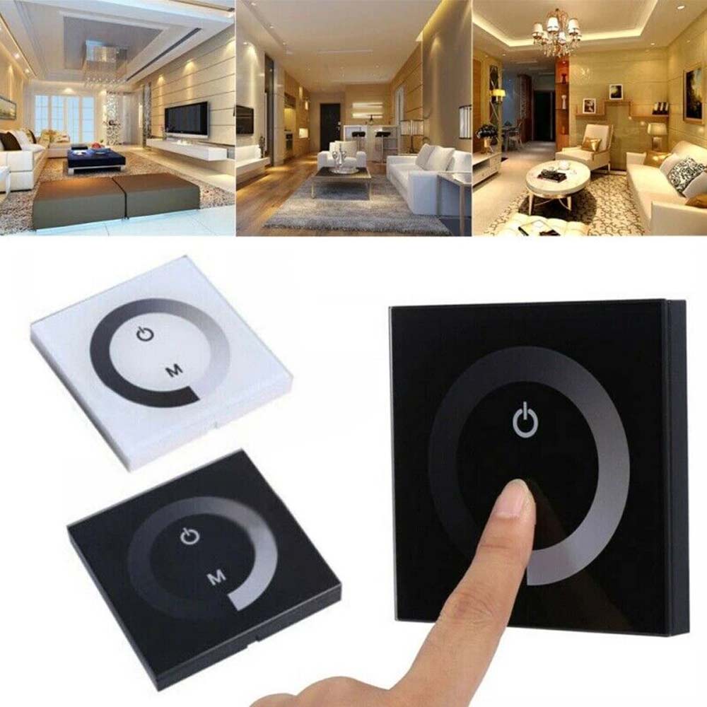 12V-24V Touch Panel LED Light Lamp Dimmer Smart Controller Wall Mounted Switch