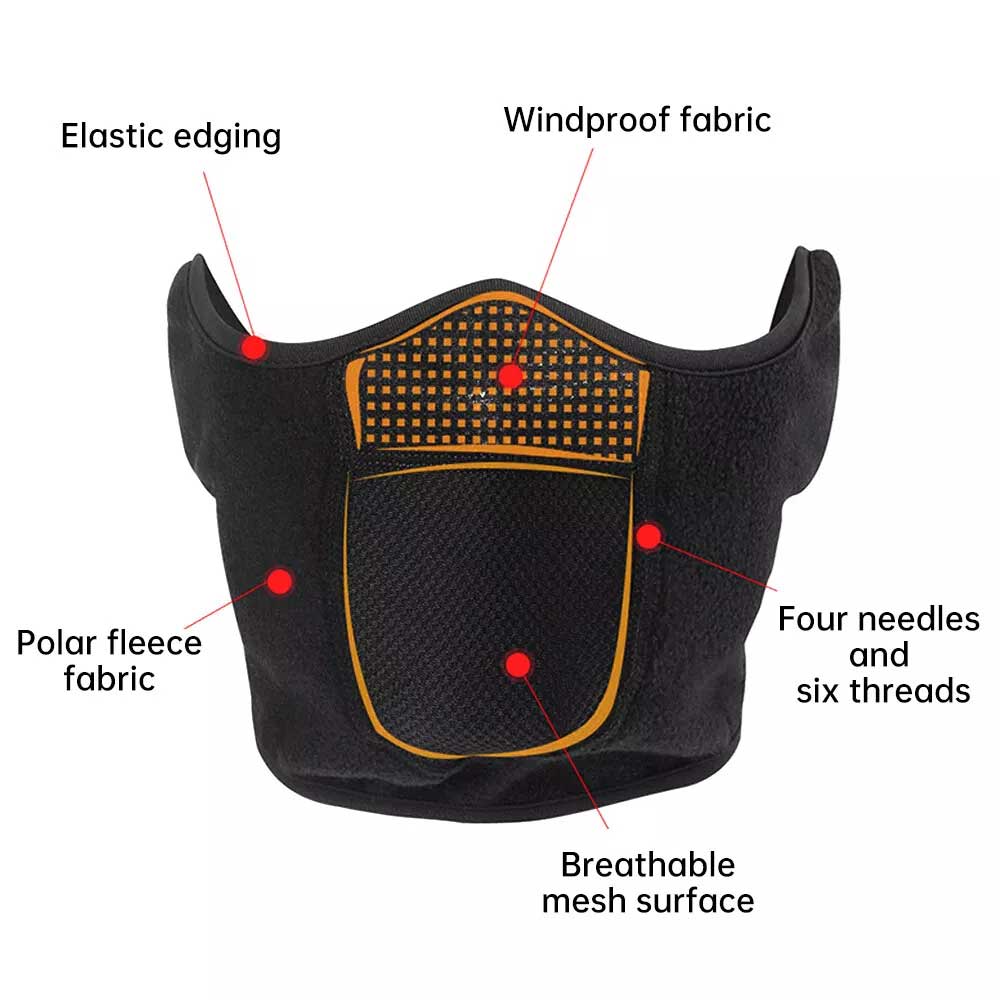Winter Windproof Half Face Mask Ear Warmer Cold Weather Ski Motorcycle Riding