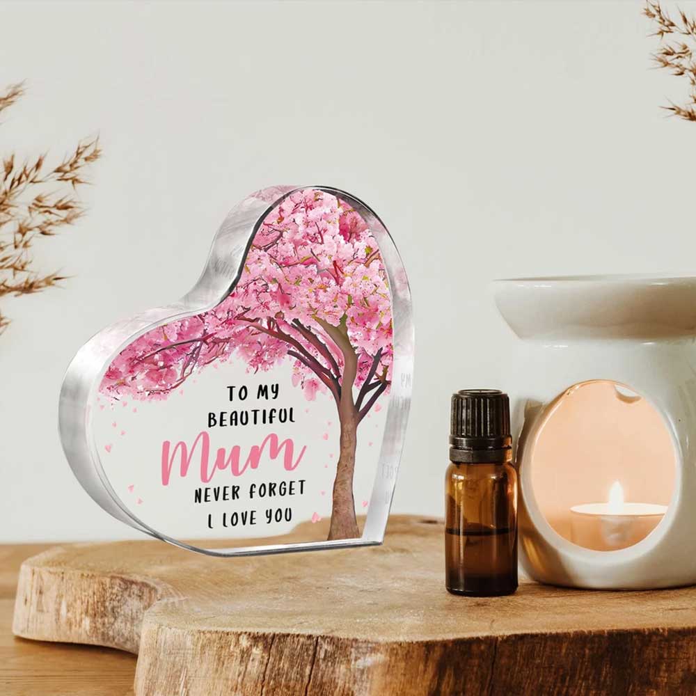 Love Heart acrylic Decor Gift to Mom Mother's Gift 10X10CM