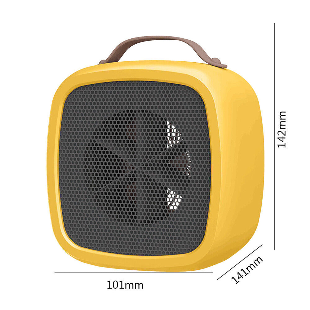 500W Mini Electric Heater Fall Proof Desktop Fan Warmer Portable for Home