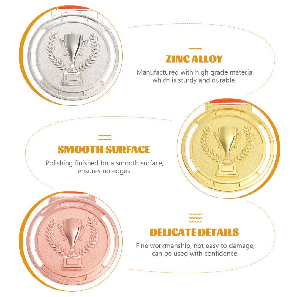 3 Pcs Medals and Student Child for Children's Day Sports Day Gymnastics Gift