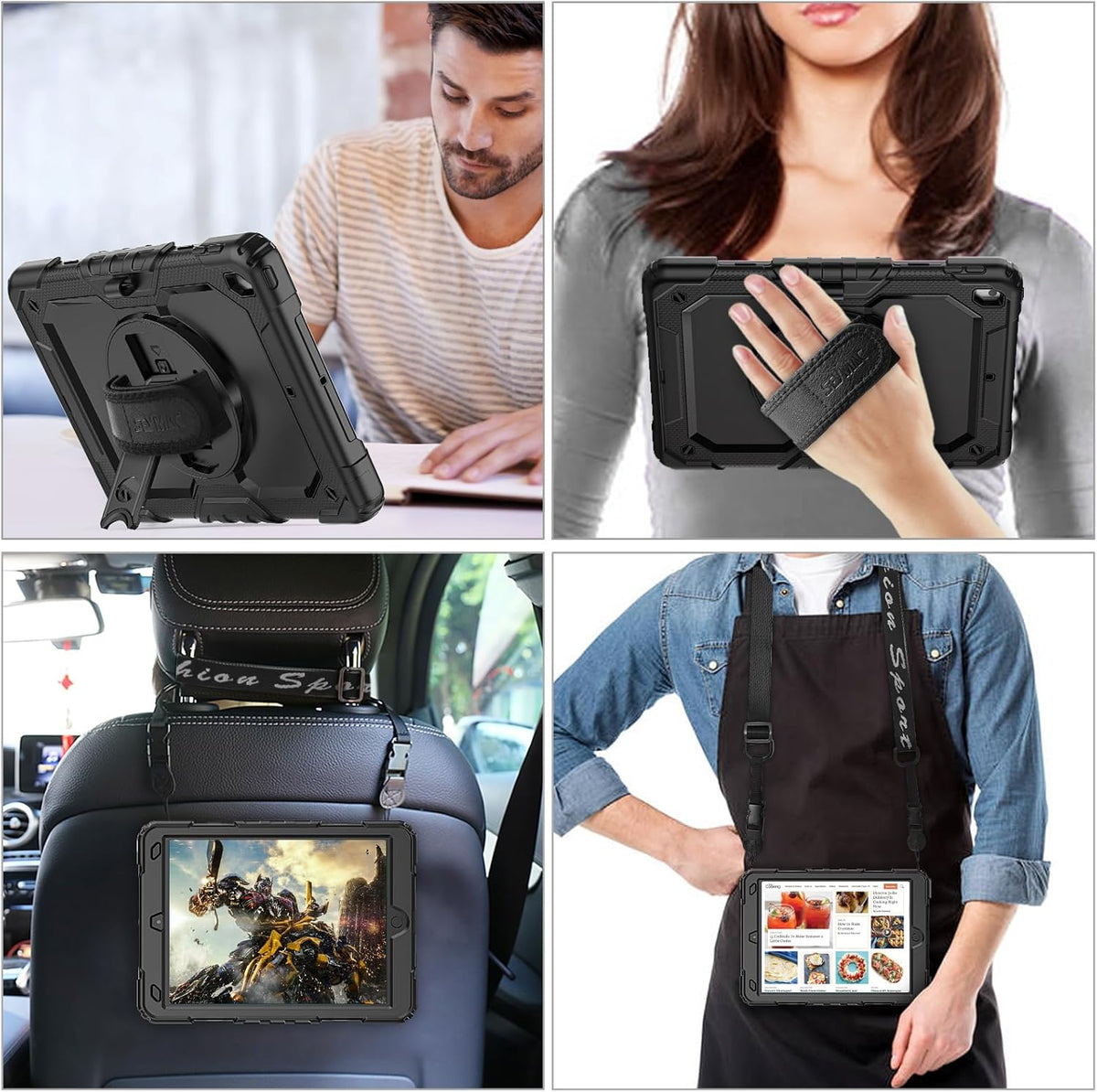 Rugged Shockproof Outdoor Case for iPad 9 / 8 / 7th Gen 10.2 with Holder for Kid