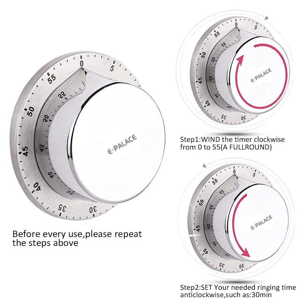 Kitchen Timer Chef Cooking Timer Clock with Loud AlarmMechanical