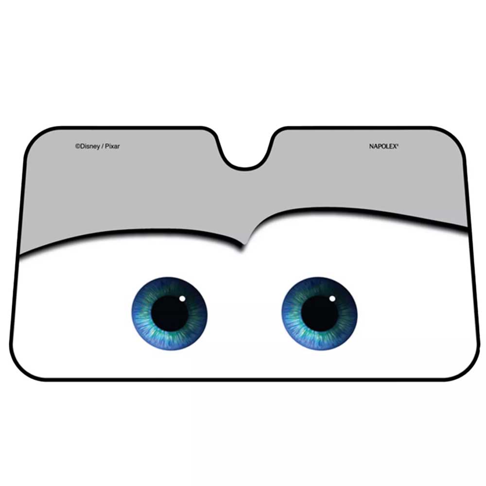 Cartoon Eye Car Windshield Sun Shade – Grey Face Design, 130x70cm UV Protection for SUV & Sedan
