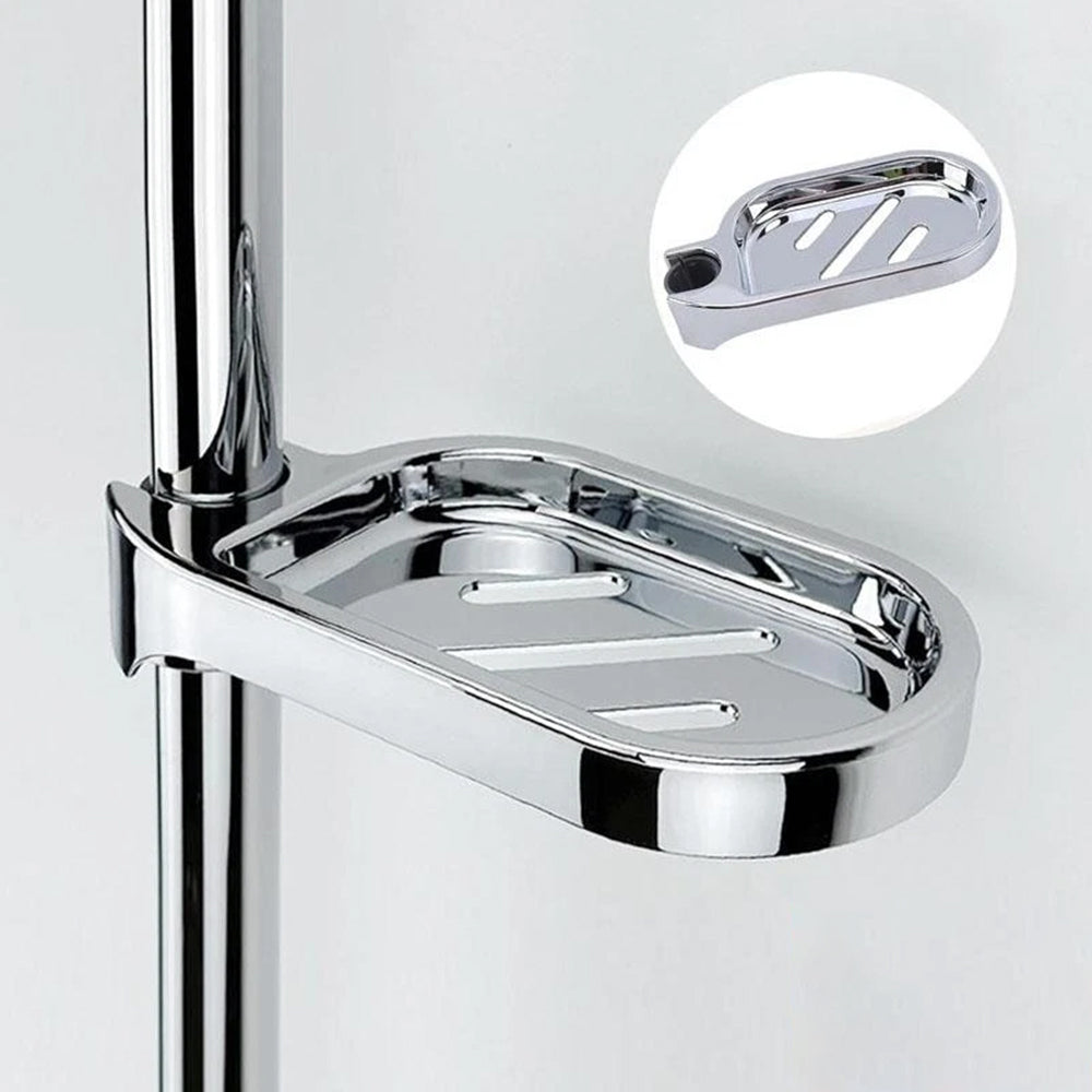 24mm Clip-on Soap Dish Tray Holder Shower Slide Soap Plates Smooth Bathroom Bar Drop