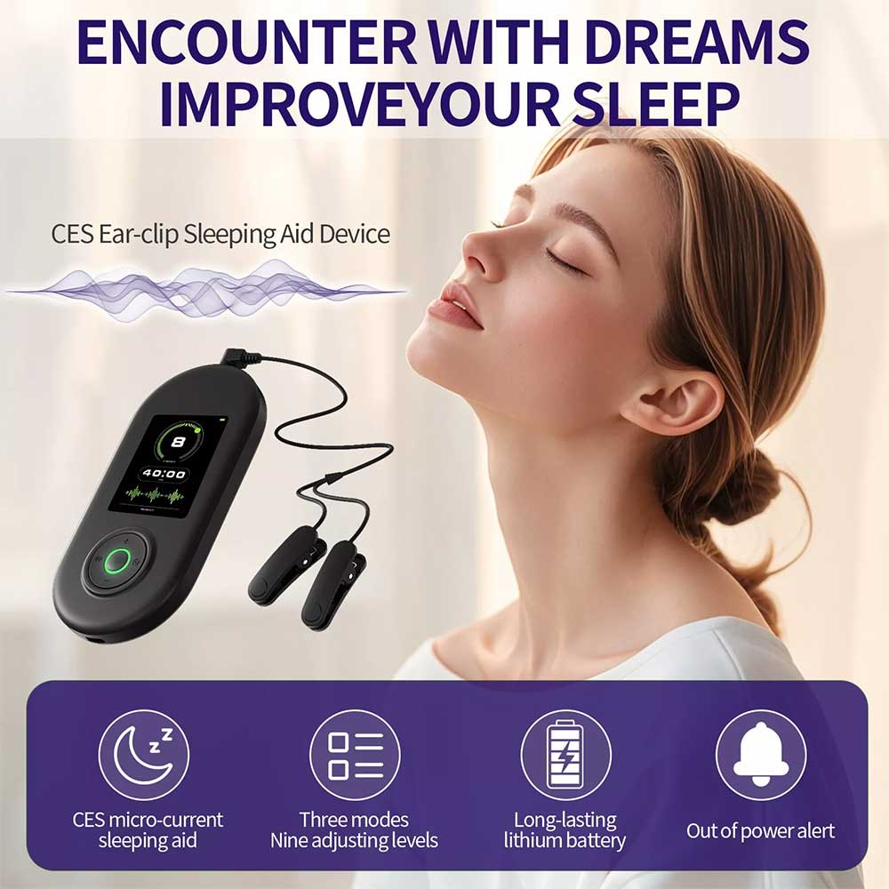 CES Ultra Sleep Aid Device – Rechargeable Vagus Nerve Stimulator with Ear Clips for Insomnia & Anxiety Relief