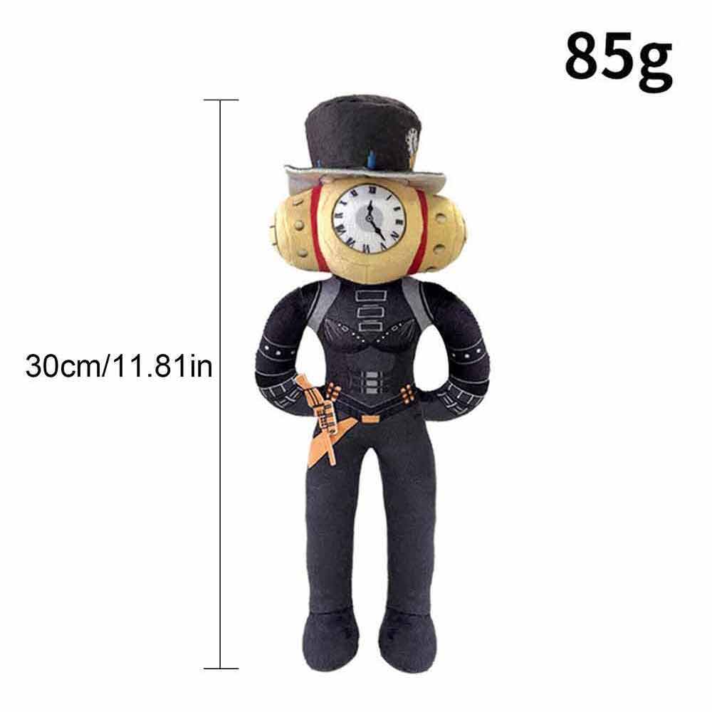 30cm Skibidi Toilet Titan Drill man Plush,Skibidi Toilet Titan Clockman Plush Toy