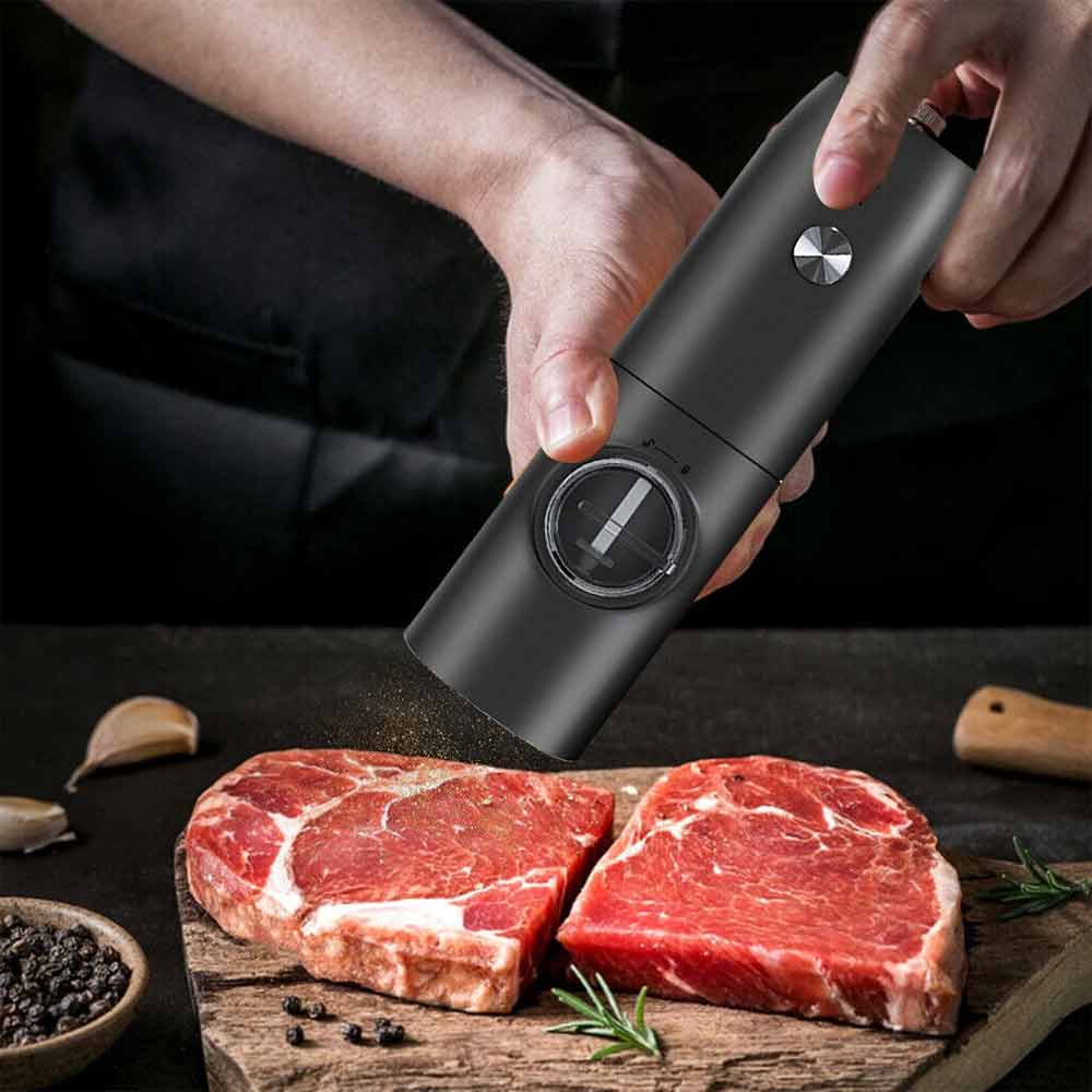 USB Rechargeable Salt And Pepper Mill Electric Salt And Pepper Grinder Set