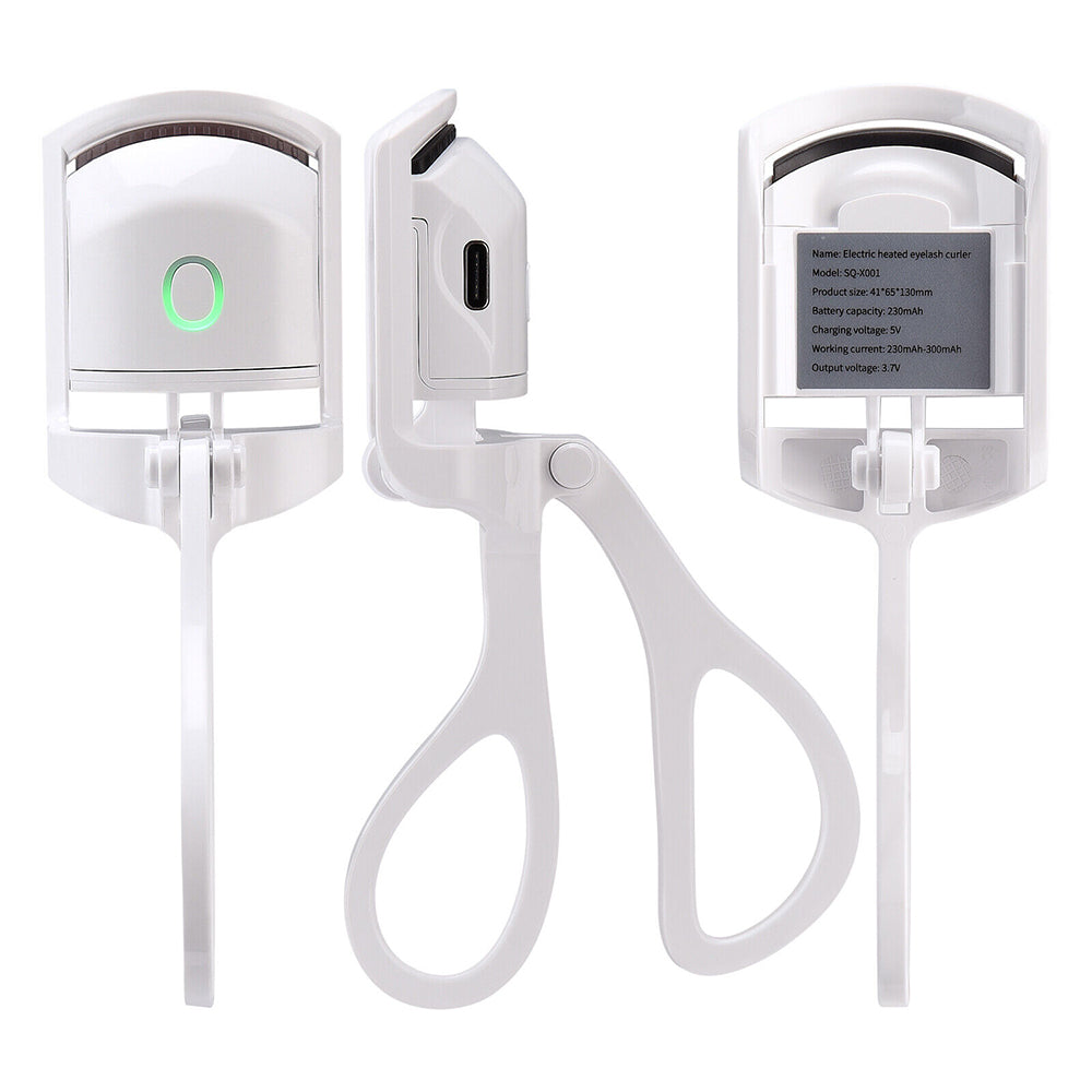 Electric Heated Curling Eyelash Tool Double Eyelash Curler USB Rechargeable