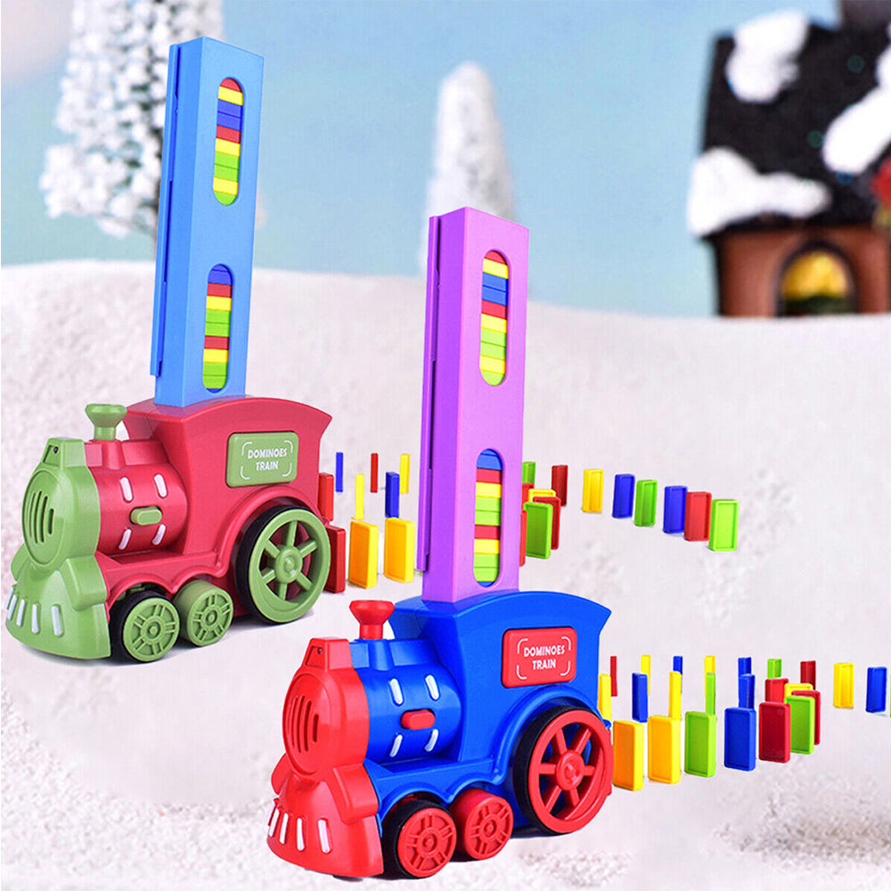 Electric Domino Train Blocks Set Building Blocks Stacking Toy Creative Toys