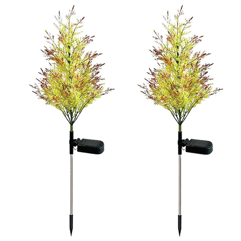 2Pack Solar Christmas Tree Garden Stake Lights Outdoor Waterproof Multi-Color Pathway Lights