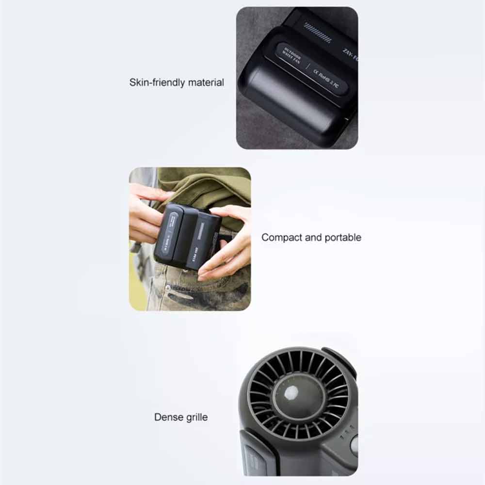 Clip on Waist Fan Cooling Fan Handheld Hands Free Rechargeable Under Shirt Fan
