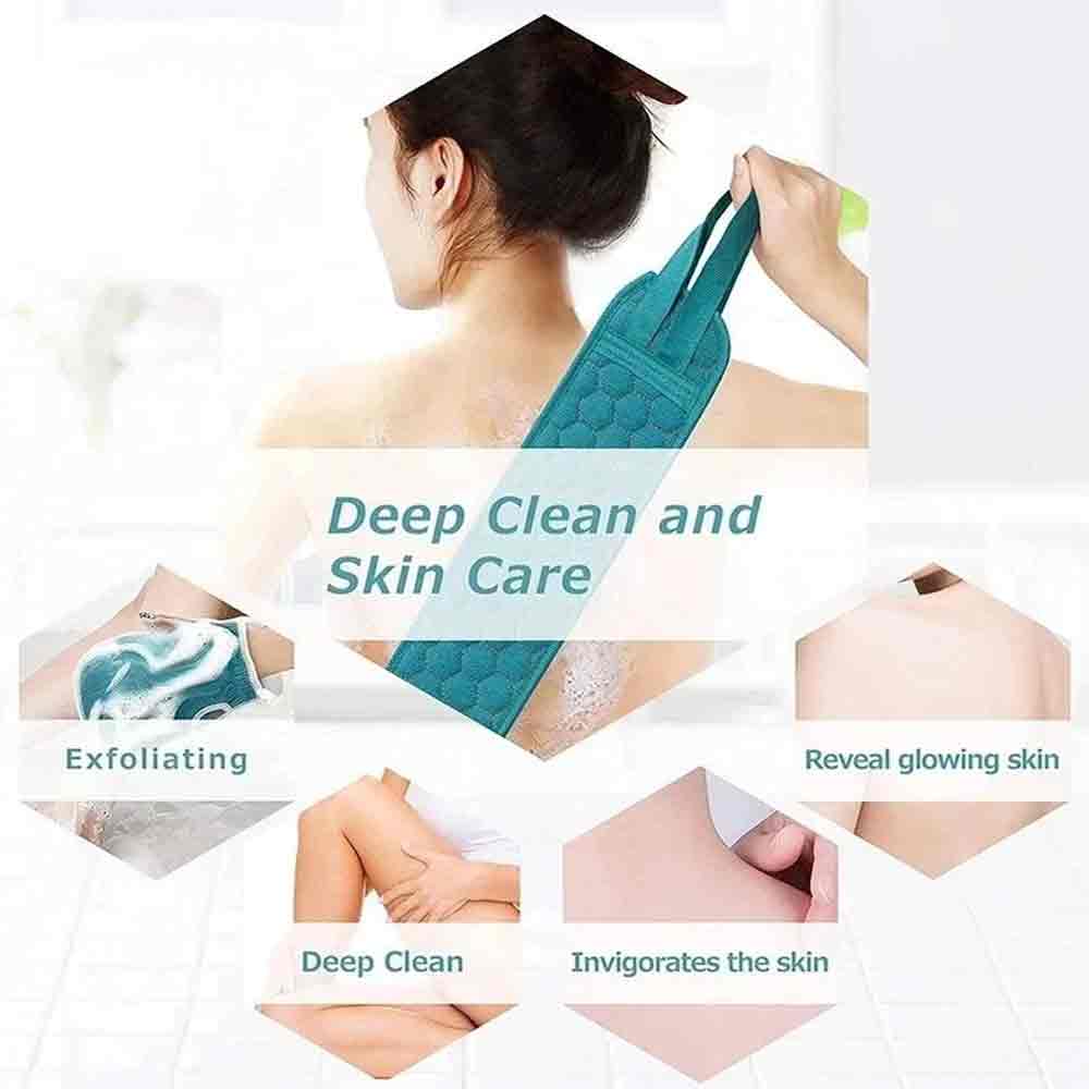 Exfoliating Body Scrubber Set – Back Scrubber, Bath Glove & Shower Loofah 3-in-1