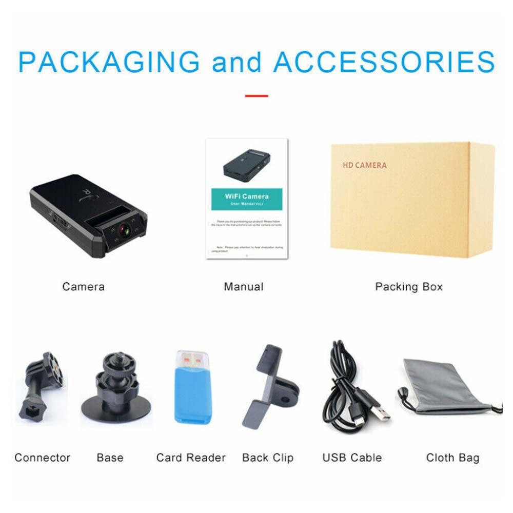 HD Mini Hidden Spy Camera Security Cam Wifi APP IP IR Night Vision Monitor