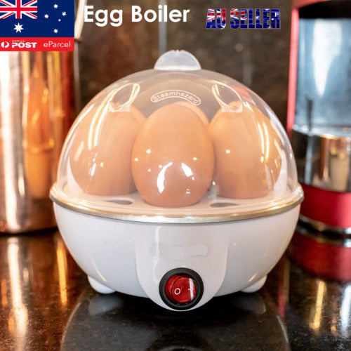 Electric Soft Hard Egg Boiler Bowl Poacher Steamer Noise Free Cooker AU Plug