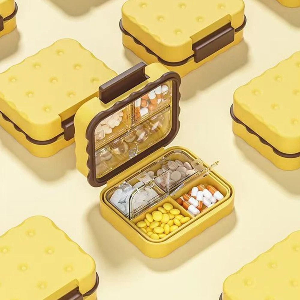 Cute 7-Compartment Waterproof Pill Box - Mini Travel Storage Case