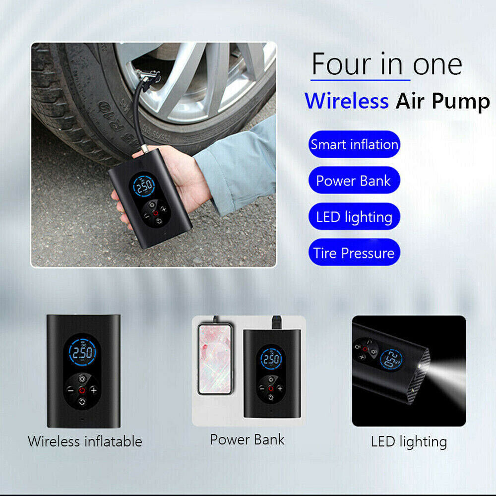 Cordless Air Compressor Tyre Inflator Car Bike Ball Motorcycle Electric Pump