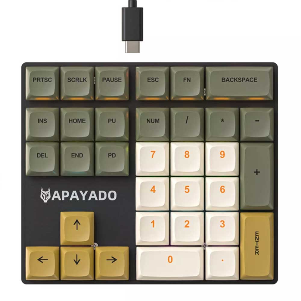 RGB K33 External Mini Keyboard 33 Key Left-Hand PBT Keycap Plug & Play Keypad