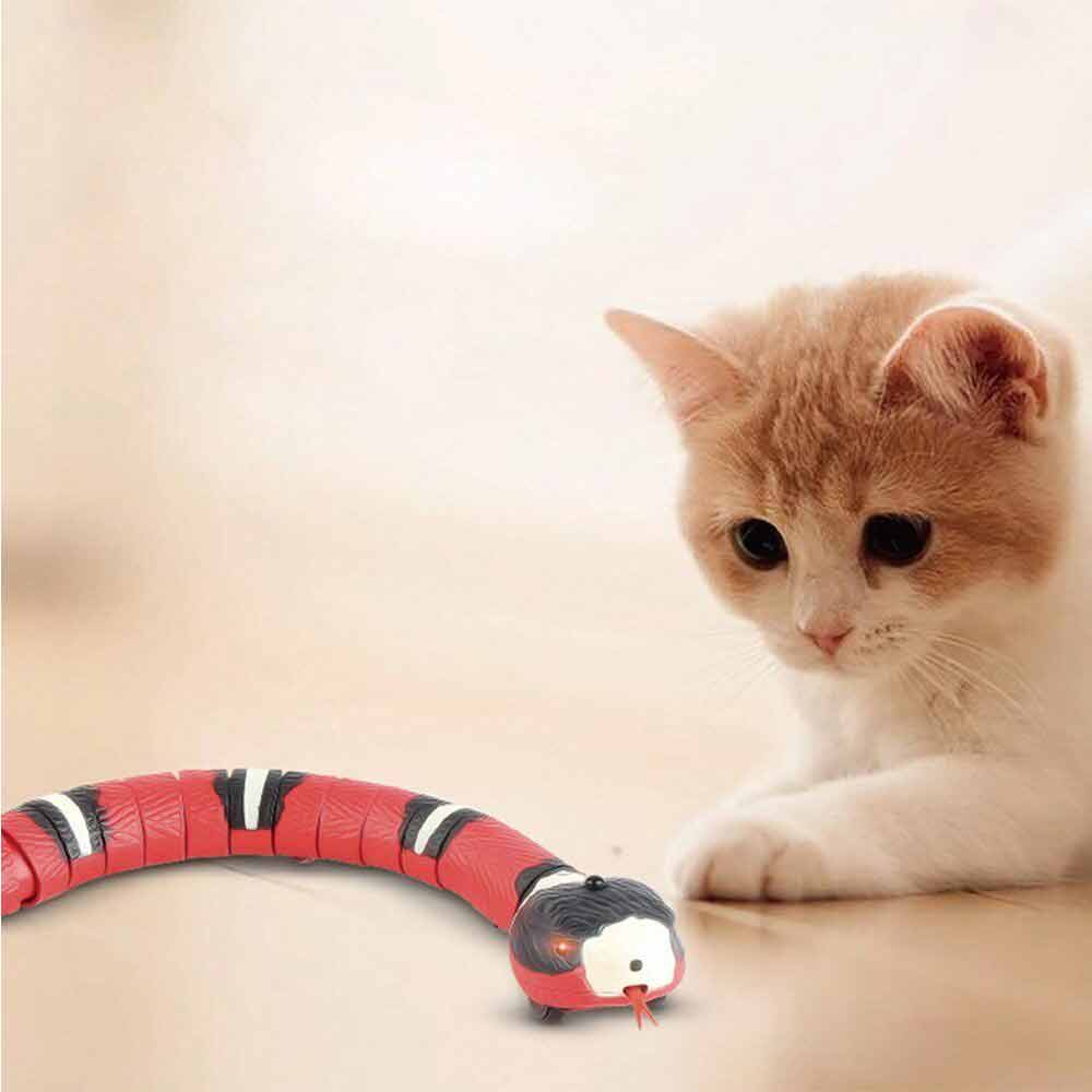 Smart Sensing Snake Toys Pet Cat Toy Cats USB Charging Electron Interactive Toy