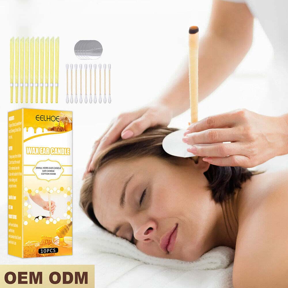 Pack of 10 Candle Ear Candles Beeswax Candling Cones Ear Treatment AU