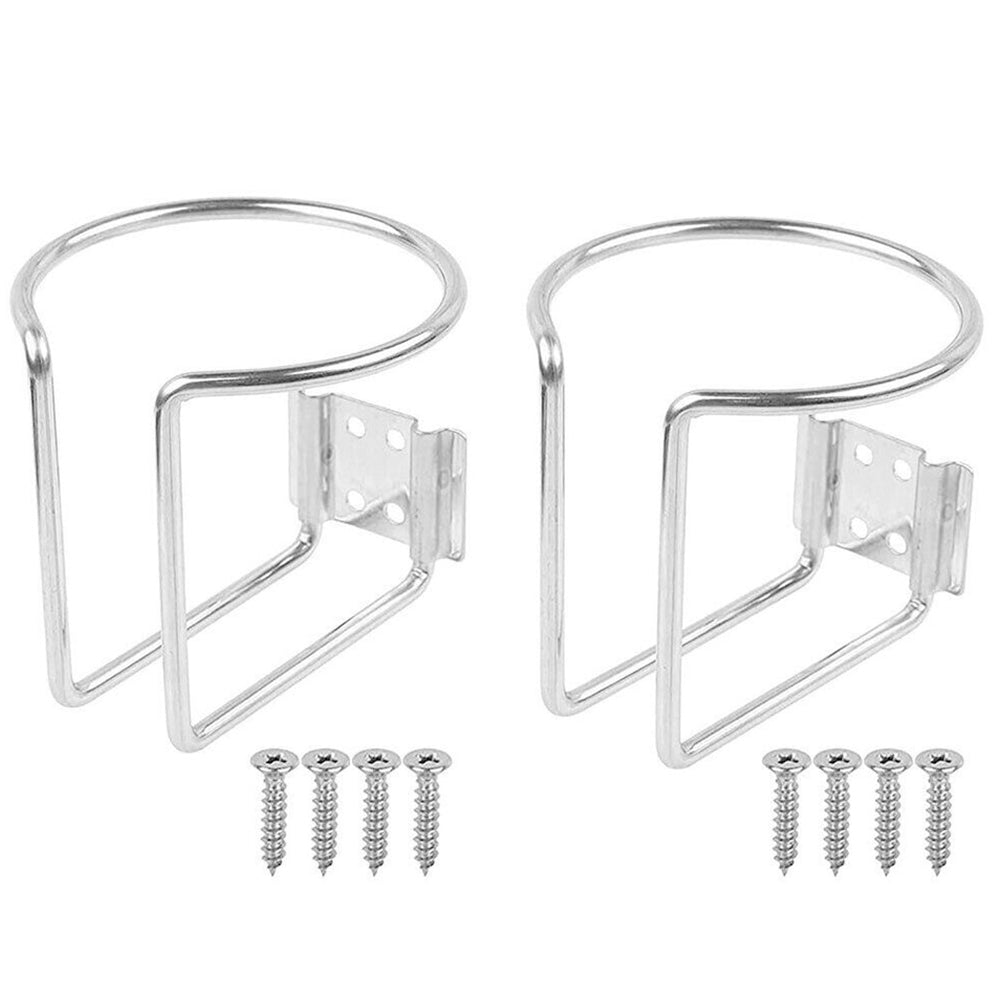 2pcs Stainless Steel Boat Ring Cup Drink Holder for Marine Yacht Truck RV Car Trailer