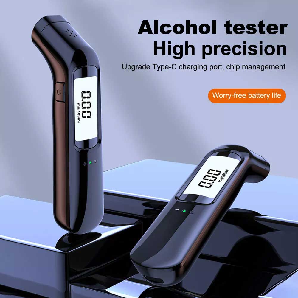 Digital Breath Breathalyzer Alcohol Tester Analyzer Detector Police Rechargeable