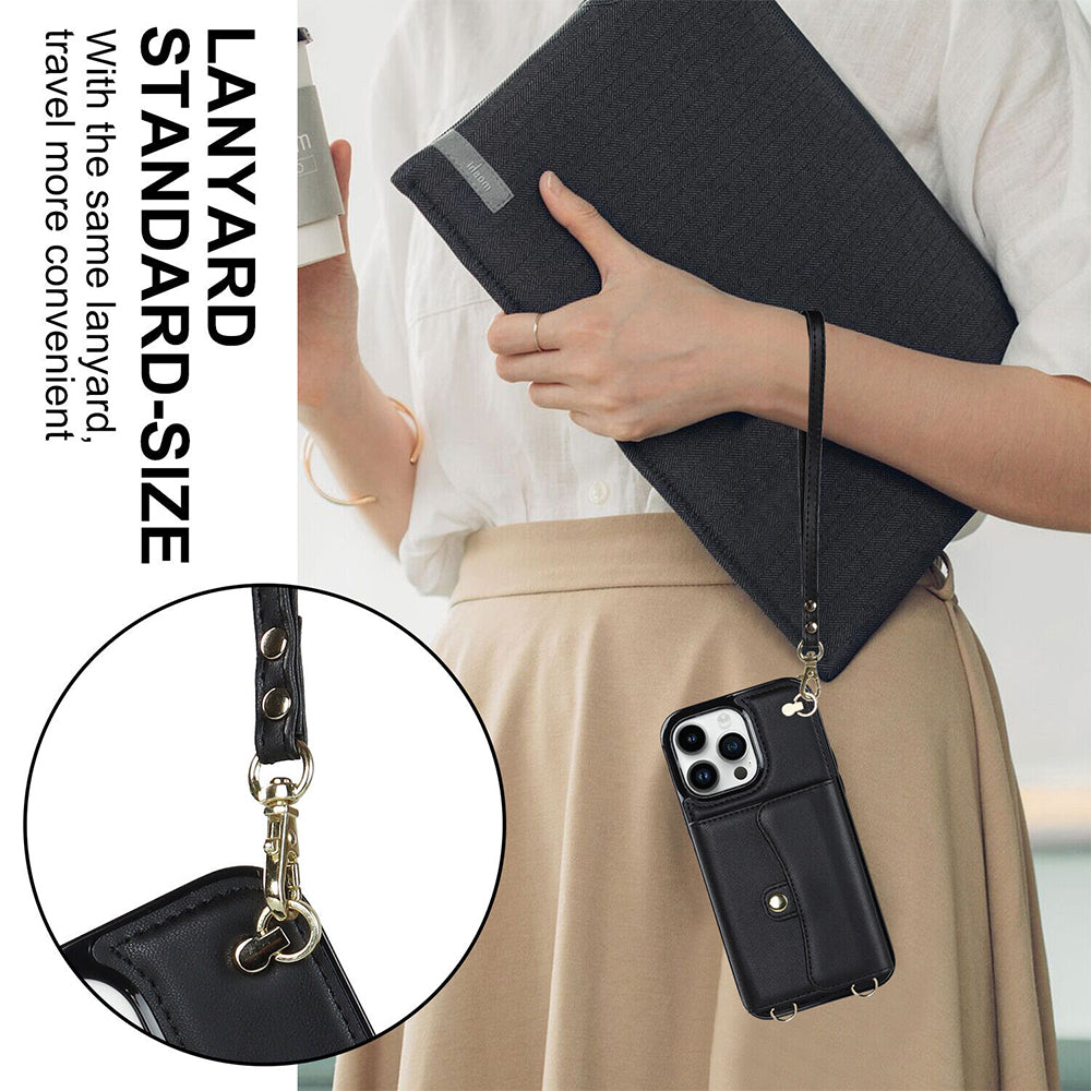 For iPhone 14 Pro Max Plus Case Leather Wallet Cover Card holders Coins Storage