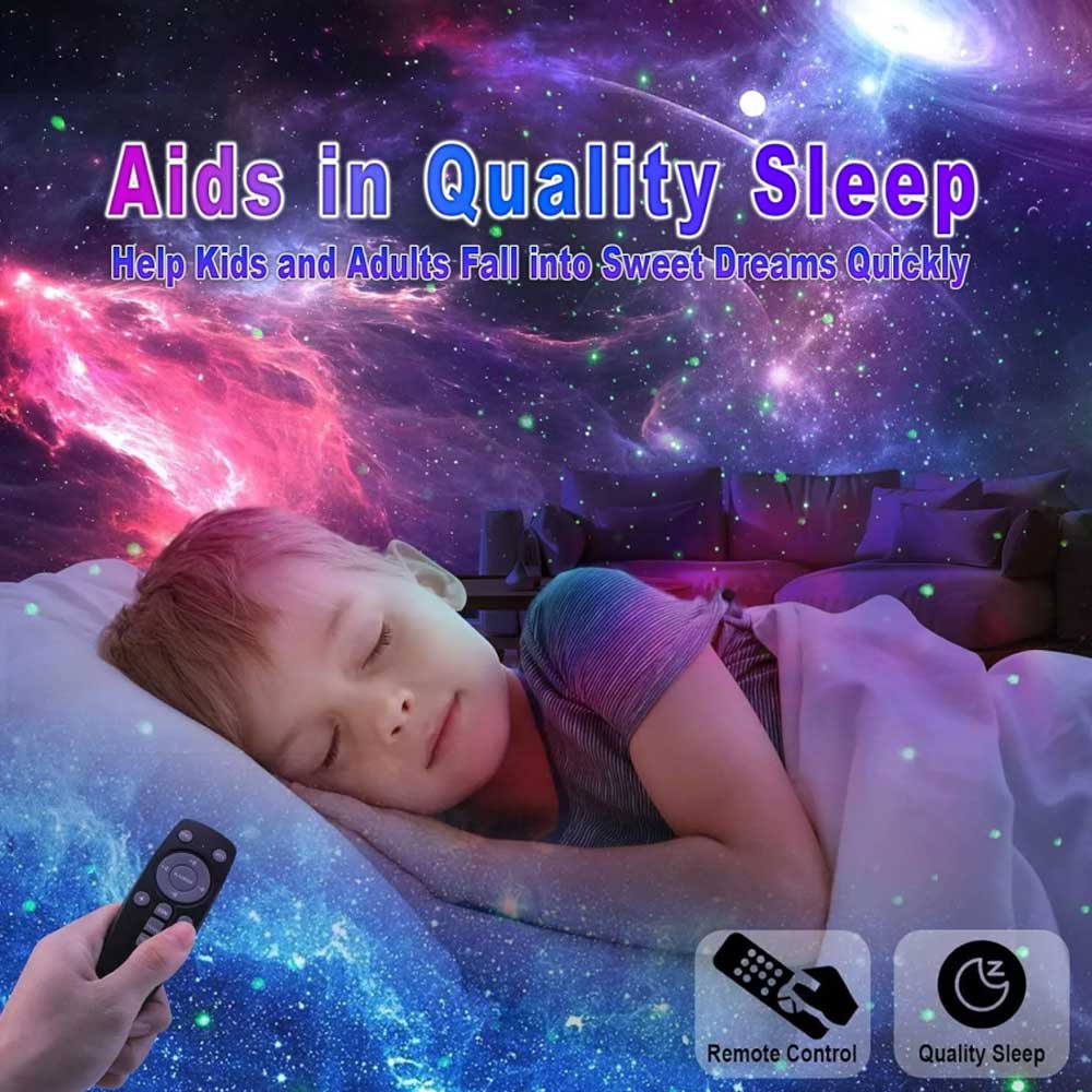 Astronaut Guitar Starry Projector Galaxy Night Light Lamp Space Nebula Star w/Remote