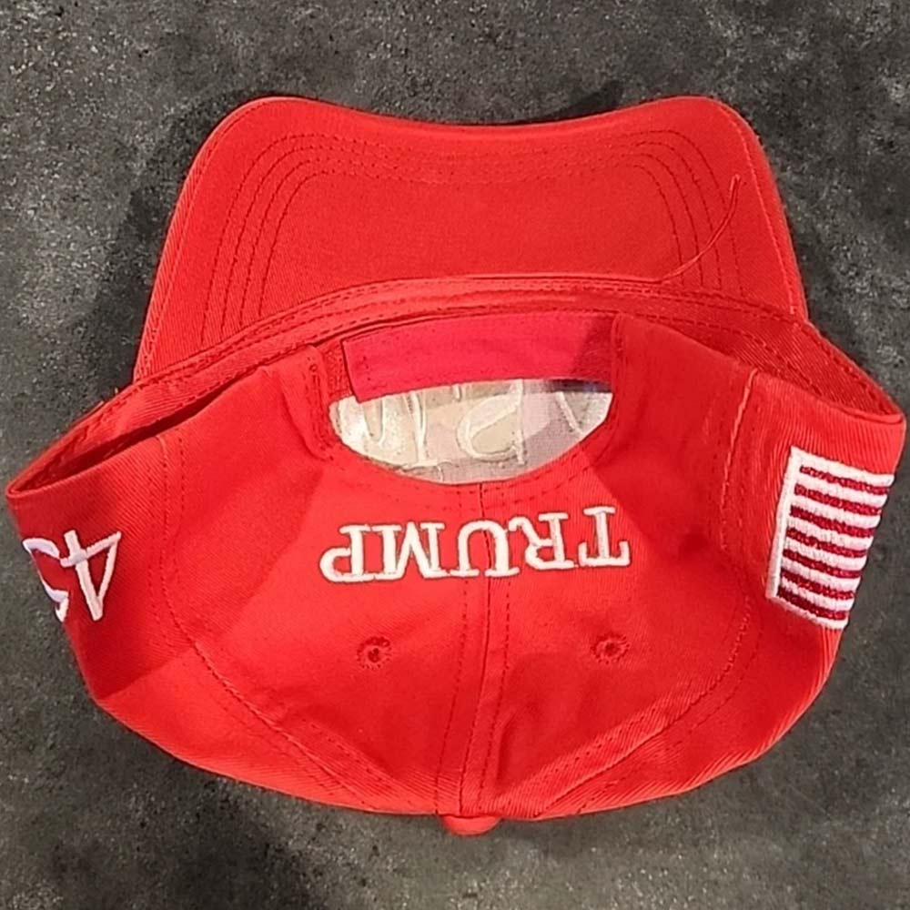 Trump USA 45-47 Embroidered Adjustable Cap - Red White Patriotic Hat for Rallies