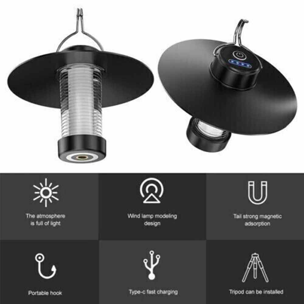 LED Light Lamp Lantern Camping Hiking Outdoor USB Power Lights W/ Stand
