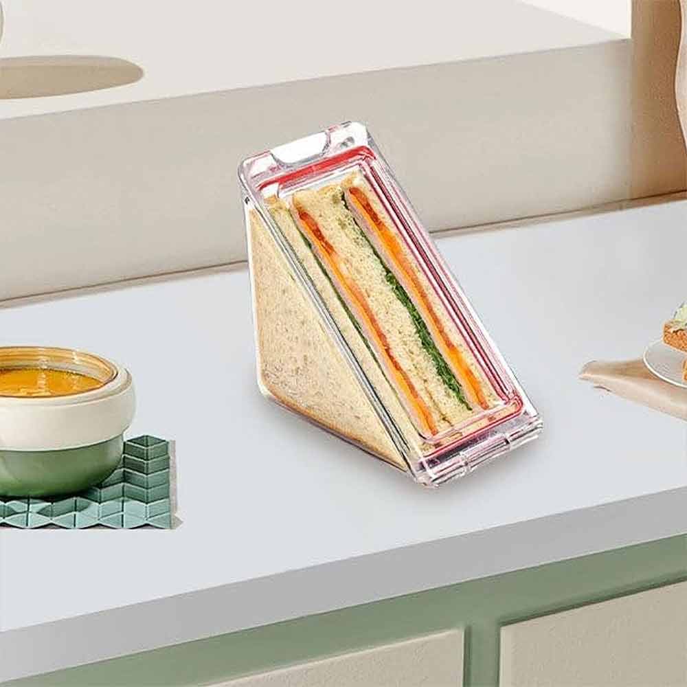 Reusable Washable Sandwich Box Triangle Sandwich Container Clear Sandwich Boxes