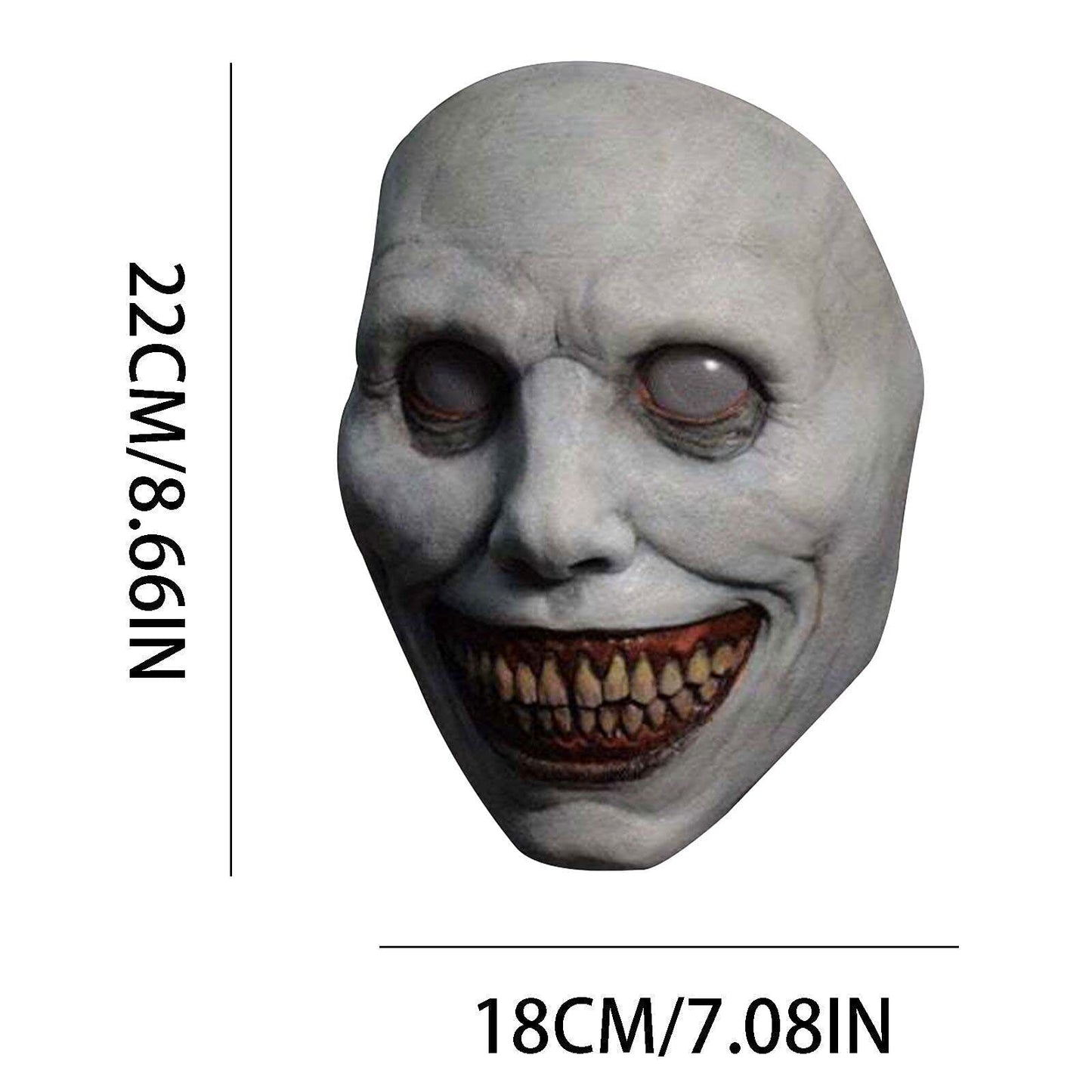 Creepy Smiling Demon Ghost Mask Halloween Cosplay Costume Scary Horror Prop