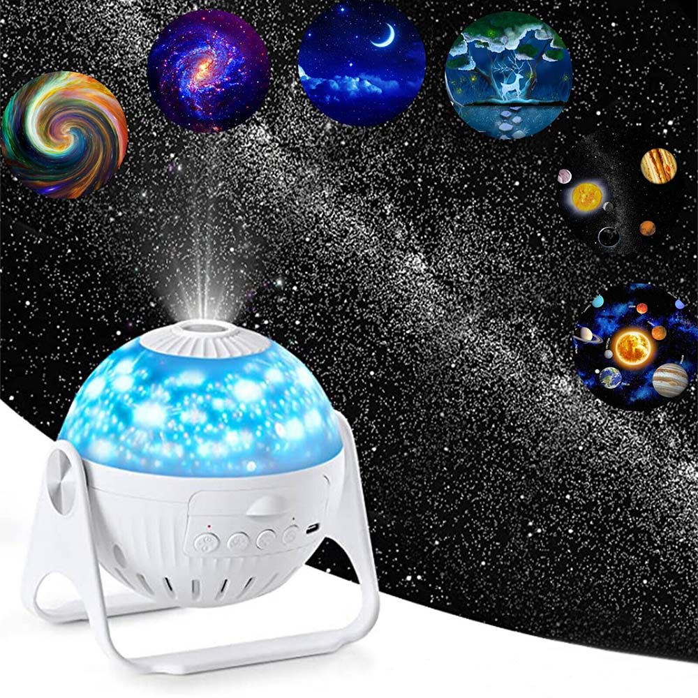 7in1 HD Galaxy Planetarium Projector Night Light with Nebula Moon Planets Aurora