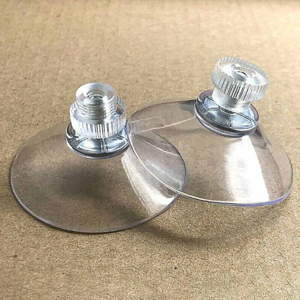 10PCS Strong Suction Cups with M4 Screw Rod Knurled Hook Clear Kitchen Glass